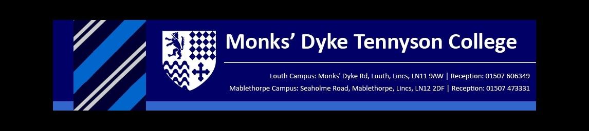 Monks’ Dyke Tennyson College banner