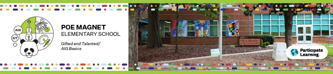 Poe Magnet Elementary School banner