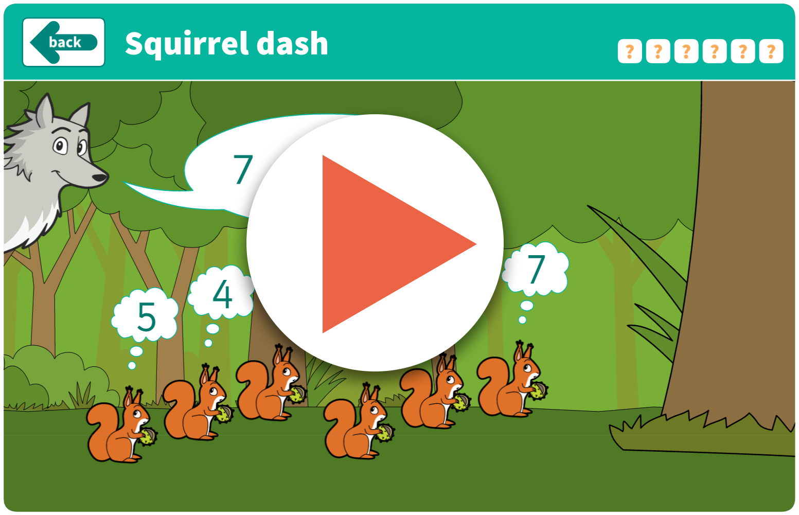 Subtraction To 10 Squirrel Dash Interactive Game EYFS Number 